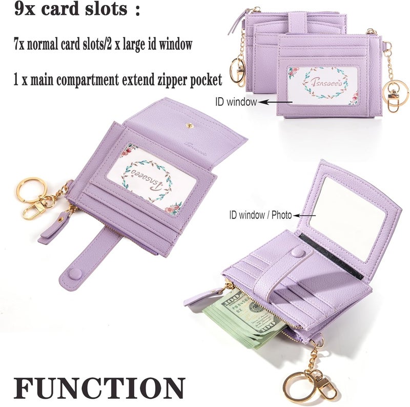 TSNSOEEO Keychain Wallet Wristlet Small Credit Card Holder Bracelet Key Chain Purse Bangle Tassel Beads Key Rings for Women - Image 3